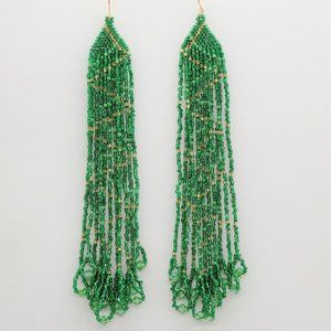 Emerald Line Waterfall Earrings